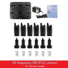Load image into Gallery viewer, Mini Handy Walkie Talkie 6 pcs Retevis RT622 PMR Radio RT22 FRS Walkie-talkies + Six-Way Charger Hotel Restaurant Supermarket