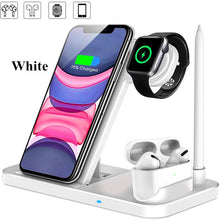 Load image into Gallery viewer, Chargeur sans fil 4 en 1 QI 10W support de chargement rapide pour iphone 11 Pro 8 XR XS pour Apple Watch 5 4 Airpods Pro Charge de crayon