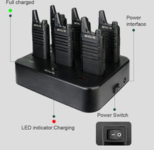 Load image into Gallery viewer, Mini Handy Walkie Talkie 6 pcs Retevis RT622 PMR Radio RT22 FRS Walkie-talkies + Six-Way Charger Hotel Restaurant Supermarket