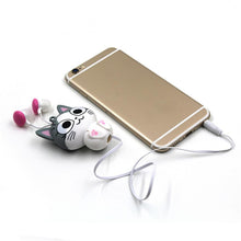 Load image into Gallery viewer, 3.5mm filaire rétractable dans l'oreille casque dessin animé chat/Panda écouteur Clip casque sport écouteur pour Xiaomi Huawei iphone