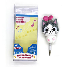 Load image into Gallery viewer, 3.5mm filaire rétractable dans l'oreille casque dessin animé chat/Panda écouteur Clip casque sport écouteur pour Xiaomi Huawei iphone