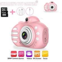 Load image into Gallery viewer, Kids Camera Cartoon Cute Flash 20MP HD Mini Digital Camera Children Toys Camera 2.4 inch IPS Screen For Child Birthday Gift