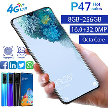 Load image into Gallery viewer, 2020 offre spéciale P47 6.7 pouces 8 + 256GB 4G réseau 10 cœurs MTK6792 4800mAh double SIM double veille Smartphone