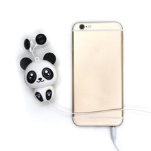 Load image into Gallery viewer, 3.5mm filaire rétractable dans l'oreille casque dessin animé chat/Panda écouteur Clip casque sport écouteur pour Xiaomi Huawei iphone