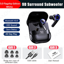 Load image into Gallery viewer, Écouteurs sans fil avec micro TWS Bluetooth écouteurs anti-bruit Hifi stéréo écouteurs toute la journée jouer Sport écouteurs imperméables