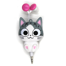 Load image into Gallery viewer, 3.5mm filaire rétractable dans l'oreille casque dessin animé chat/Panda écouteur Clip casque sport écouteur pour Xiaomi Huawei iphone