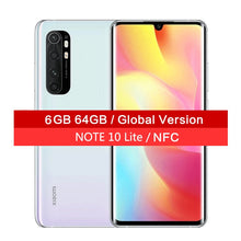 Load image into Gallery viewer, Version mondiale originale Xiaomi Mi Note 10 Lite 64GB 64MP caméra 6.47 "AMOLED écran NFC Snapdragon 730G 5260mAh batterie