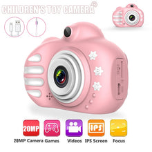 Load image into Gallery viewer, Kids Camera Cartoon Cute Flash 20MP HD Mini Digital Camera Children Toys Camera 2.4 inch IPS Screen For Child Birthday Gift