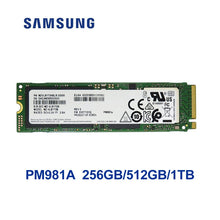 Load image into Gallery viewer, SAMSUNG-disque dur interne SSD NVME, PCIe, PM981A, avec capacité de 256 go, 512 go, 3.0 go, 1 to, pour ordinateur de bureau, ordinateur portable