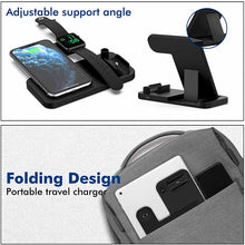 Load image into Gallery viewer, Chargeur sans fil 4 en 1 QI 10W support de chargement rapide pour iphone 11 Pro 8 XR XS pour Apple Watch 5 4 Airpods Pro Charge de crayon