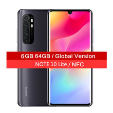 Load image into Gallery viewer, Version mondiale originale Xiaomi Mi Note 10 Lite 64GB 64MP caméra 6.47 "AMOLED écran NFC Snapdragon 730G 5260mAh batterie