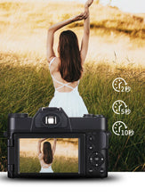 Load image into Gallery viewer, 4K Digital Camera Video Vlogging Camcorder for YouTube WIFI Portable Handheld 16X Digital Zoom 30MP HD Nightvision Selfie Camera