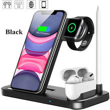 Load image into Gallery viewer, Chargeur sans fil 4 en 1 QI 10W support de chargement rapide pour iphone 11 Pro 8 XR XS pour Apple Watch 5 4 Airpods Pro Charge de crayon