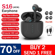 Load image into Gallery viewer, Nouveau S16 sans fil Bluetooth écouteurs 5.0 tws étanche écouteurs entraînement type c casque avec microphone casque de jeu