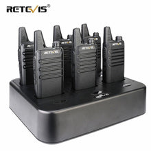 Load image into Gallery viewer, Mini Handy Walkie Talkie 6 pcs Retevis RT622 PMR Radio RT22 FRS Walkie-talkies + Six-Way Charger Hotel Restaurant Supermarket