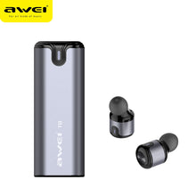 Load image into Gallery viewer, AWEI T8 TWS Bluetooth écouteur véritable sans fil écouteurs avec batterie d'alimentation double Microphone 3D stéréo dans l'oreille écouteurs pour Xiaomi iphone