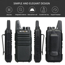 Load image into Gallery viewer, Mini Handy Walkie Talkie 6 pcs Retevis RT622 PMR Radio RT22 FRS Walkie-talkies + Six-Way Charger Hotel Restaurant Supermarket