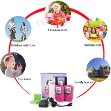 Load image into Gallery viewer, PC Material Pink Retevis RT388 Children Walkie-Talkie 2pcs 0.5W 8/22CH Two Way Radio Portable  Flashlight & Rechargeable Battery