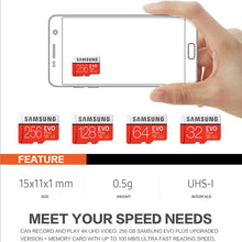 Load image into Gallery viewer, SAMSUNG-carte micro sd EVO plus +, 32 go/64 go/128 go/256 go/512 go/UHS-I go, TF, classe 10, carte mémoire pour téléphone