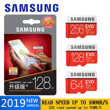 Load image into Gallery viewer, SAMSUNG-carte micro sd EVO plus +, 32 go/64 go/128 go/256 go/512 go/UHS-I go, TF, classe 10, carte mémoire pour téléphone