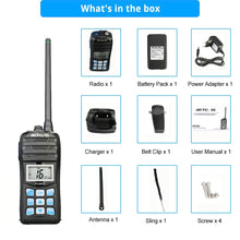 Load image into Gallery viewer, RETEVIS RT55 Professional VHF Marine Radio Float Walkie Talkie Waterproof Two-way Radio NOAA Weather Alert 5W Marine VHF Radio