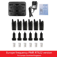 Load image into Gallery viewer, Mini Handy Walkie Talkie 6 pcs Retevis RT622 PMR Radio RT22 FRS Walkie-talkies + Six-Way Charger Hotel Restaurant Supermarket