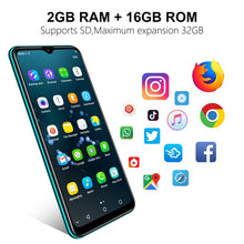 Load image into Gallery viewer, XGODY Mobile Phone Android 9.0 6.53" Waterdrop Dual SIM Smartphone X30 2GB 16GB MTK6580 Quad Core 5MP Camera 3000mAh Cell Phones