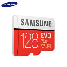 Load image into Gallery viewer, Carte mémoire SAMSUNG EVO PLUS 256 go haute vitesse 100 mo/s Micro SD classe 10 cartes U3 TF UHS-I carte Micro SD 128G 64 go 32 go