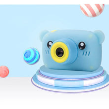 Load image into Gallery viewer, HobbyLane Portable Children 1300W HD Digital Camera Cute Cartoon Bear Shape 2 Inches IPS Screen Mini Camera Toy Gift For Kids