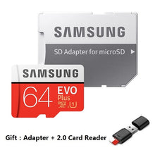 Load image into Gallery viewer, SAMSUNG-carte Micro SD EVO plus +, 32 go/64 go/UHS-I go, SDHC/SDXC, classe 10, 128, 80 mo/s, TF, carte mémoire