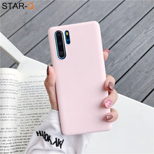 Load image into Gallery viewer, candy color silicone phone case for huawei p30 lite pro p20 lite p10 p smart plus z 2019 2018 matte soft tpu back cover