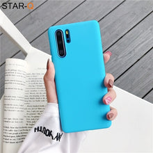 Load image into Gallery viewer, candy color silicone phone case for huawei p30 lite pro p20 lite p10 p smart plus z 2019 2018 matte soft tpu back cover
