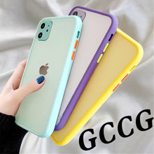 Load image into Gallery viewer, Mint Simple Matte Bumper Phone Case for iphone 11 Pro XR X XS Max SE 6S 6 8 7 Plus Shockproof Soft TPU Silicone Clear Case Cover