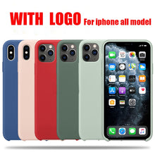 Load image into Gallery viewer, Official With LOGO Silicone Case For iphone 7 8 6 6s plus phone Case For apple iphone 11 pro max xr xs max x se 2020 Cover