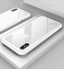 Load image into Gallery viewer, Tempered Glass Case For iPhone 12 12Pro 11 Pro X XR XS Max SE2 High Quality Clear Soft Silicone Glass Cover For iPhone 7 8 Plus