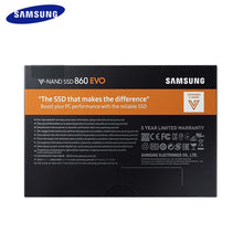 Load image into Gallery viewer, SAMSUNG-disque dur interne SSD, sata 3, 860 EVO, avec capacité de 250 go, 500 go, 520 mo/s, 1 to, pour ordinateur de bureau, PC portable
