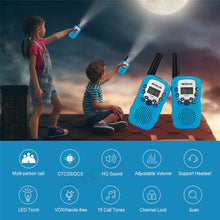 Load image into Gallery viewer, RETEVIS RT388 Walkie Talkie Kids Walkie-talkies 2 pcs Mini Two-Way Radio Station PMR Children Gift/Family Use/Camping 100-800M
