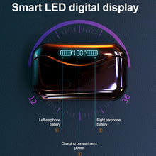 Load image into Gallery viewer, G08 Bluetooth 5.1 écouteur contrôle tactile sans fil Headphons HiFi IPX7 étanche écouteurs casque avec LED affichage boîte de charge
