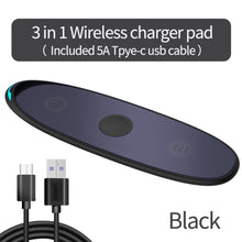 Load image into Gallery viewer, Support de chargeur sans fil 3 en 1 Qi 15W Station de chargement rapide pour Apple Watch iWatch6 5 4 3 AirPods Pro pour iPhone 12 11 XS XR
