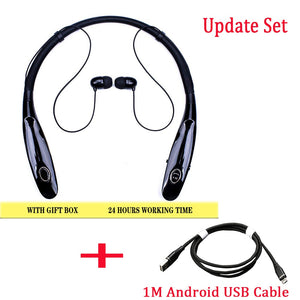 24 Hr casque sans fil V5.0 sport écouteurs tour de cou stéréo Bluetooth écouteur casque avec micro pour xiaomi huawei