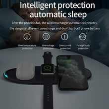 Load image into Gallery viewer, Support de chargeur sans fil 3 en 1 Qi 15W Station de chargement rapide pour Apple Watch iWatch6 5 4 3 AirPods Pro pour iPhone 12 11 XS XR
