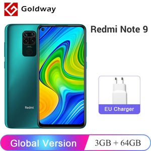 Version mondiale Xiaomi Redmi Note 9 3 go 64 go/4 go 128 go Smartphone Helio G85 Octa Core 48MP Quad caméra arrière 6.53 "5020mAh