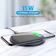Load image into Gallery viewer, SOLOVE15W Qi chargeur sans fil pour iPhone 11 Pro Xs Max X Xr 8 Induction rapide sans fil chargeur pour Samsung S20 Xiaomi mi 9
