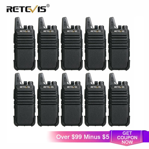 Cheap Walkie Talkie 10 pcs Retevis RT22 FRS RT622 PMR Radio PMR446 Professional Walkie-talkies Woki Toki Hotel Restaurant Cafe