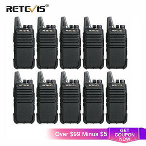Cheap Walkie Talkie 10 pcs Retevis RT22 FRS RT622 PMR Radio PMR446 Professional Walkie-talkies Woki Toki Hotel Restaurant Cafe