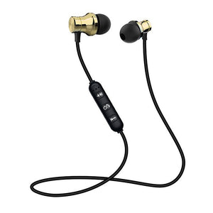 4.2 Bluetooth écouteur sport tour de cou magnétique sans fil écouteurs stéréo écouteurs musique métal écouteurs avec micro pour tous les téléphones