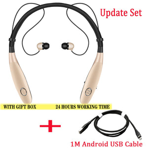 24 Hr casque sans fil V5.0 sport écouteurs tour de cou stéréo Bluetooth écouteur casque avec micro pour xiaomi huawei