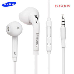 Samsung écouteur 3.5MM EG920 basses profondes dans l'oreille écouteurs avec micro/télécommande pour Galaxy S6 S7 S8 S9 S10 Note 4 5 8 9