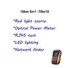 Load image into Gallery viewer, 2020 New Optical Power Meter Red Laser 6 in 1 High Precision Mini Red Fiber Pen 15km Rechargeable Fiber Light Tester Light 650mw
