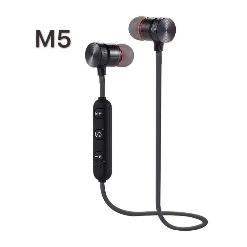 M5 Anti-perte magnétique bandeau sans fil Bluetooth écouteur stéréo basse musique casque pour Huawei Xiaomi accessoires de téléphone portable